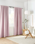 Pink Taha Rod Pocket Back Tab Blackout Curtain