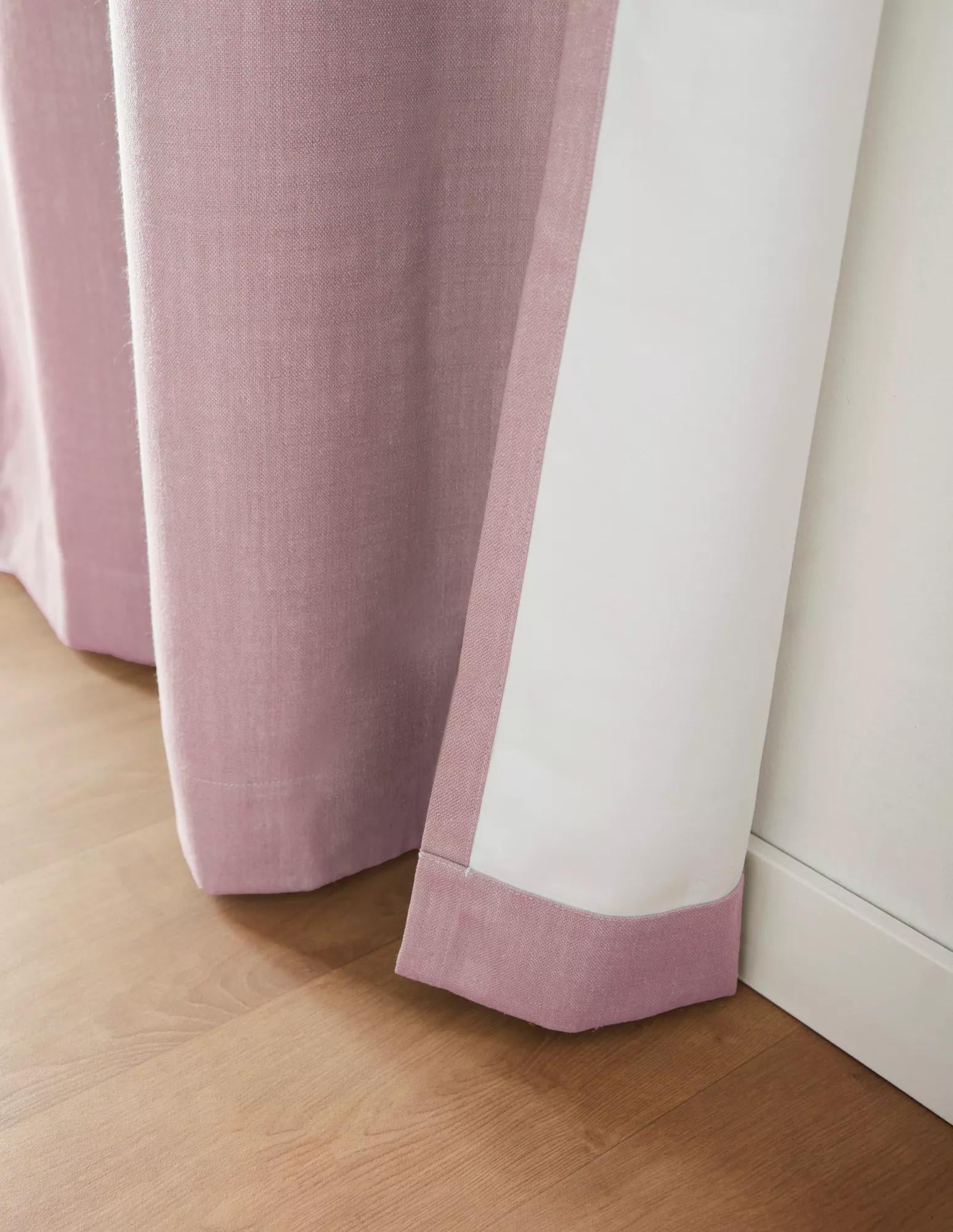 Pink Taha Rod Pocket Back Tab Blackout Curtain