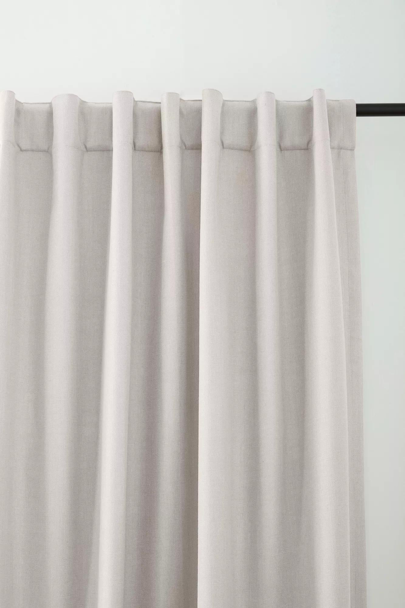 Off White Taha Rod Pocket Back Tab Blackout Curtain