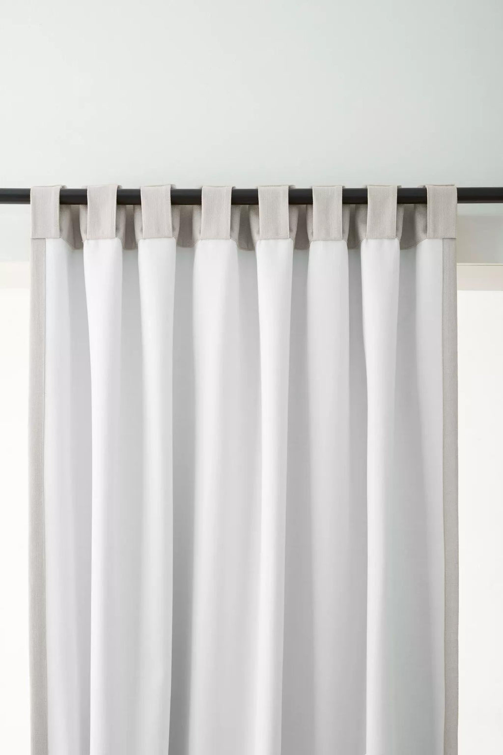 Off White Taha Rod Pocket Back Tab Blackout Curtain