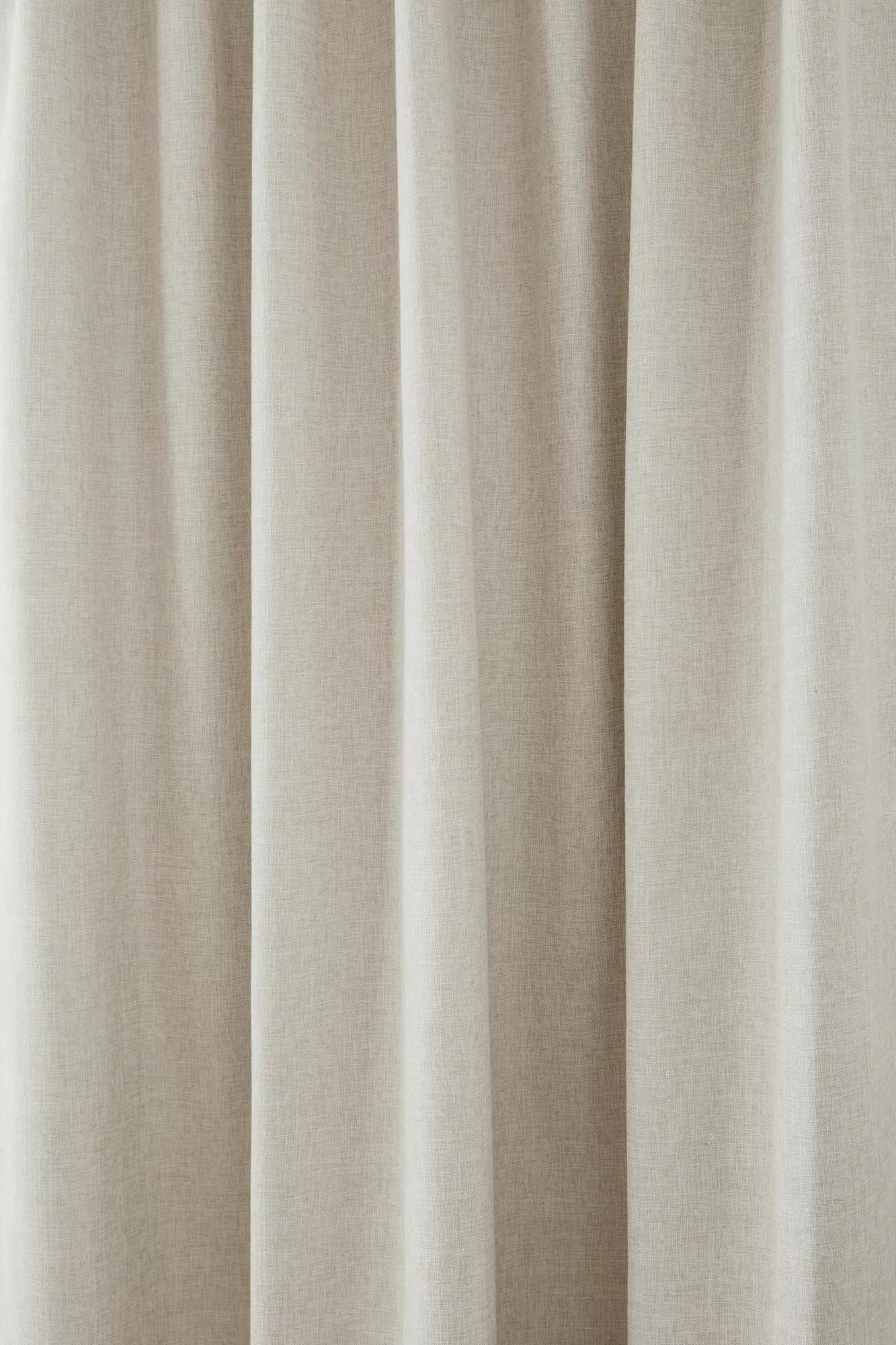 Beige Taha Rod Pocket Back Tab Blackout Curtain