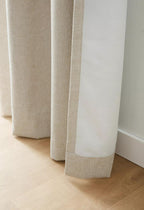 Beige Taha Rod Pocket Back Tab Blackout Curtain