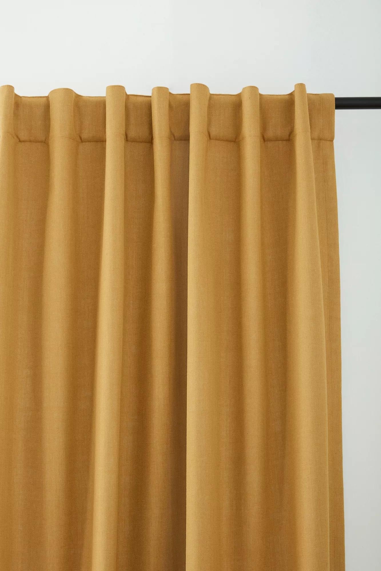 Ochre Taha Rod Pocket Back Tab Blackout Curtain