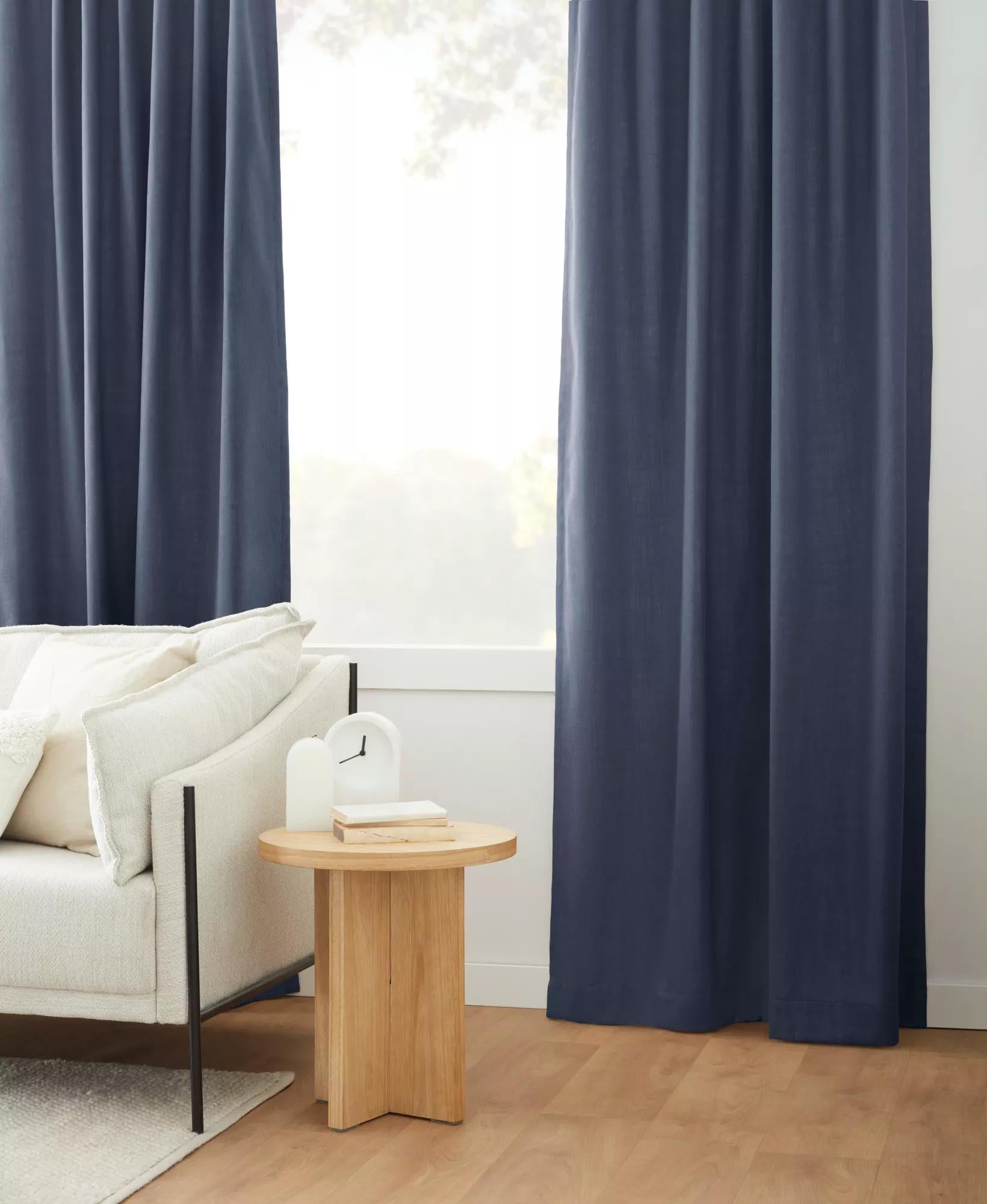 Indigo Taha Rod Pocket Back Tab Blackout Curtain