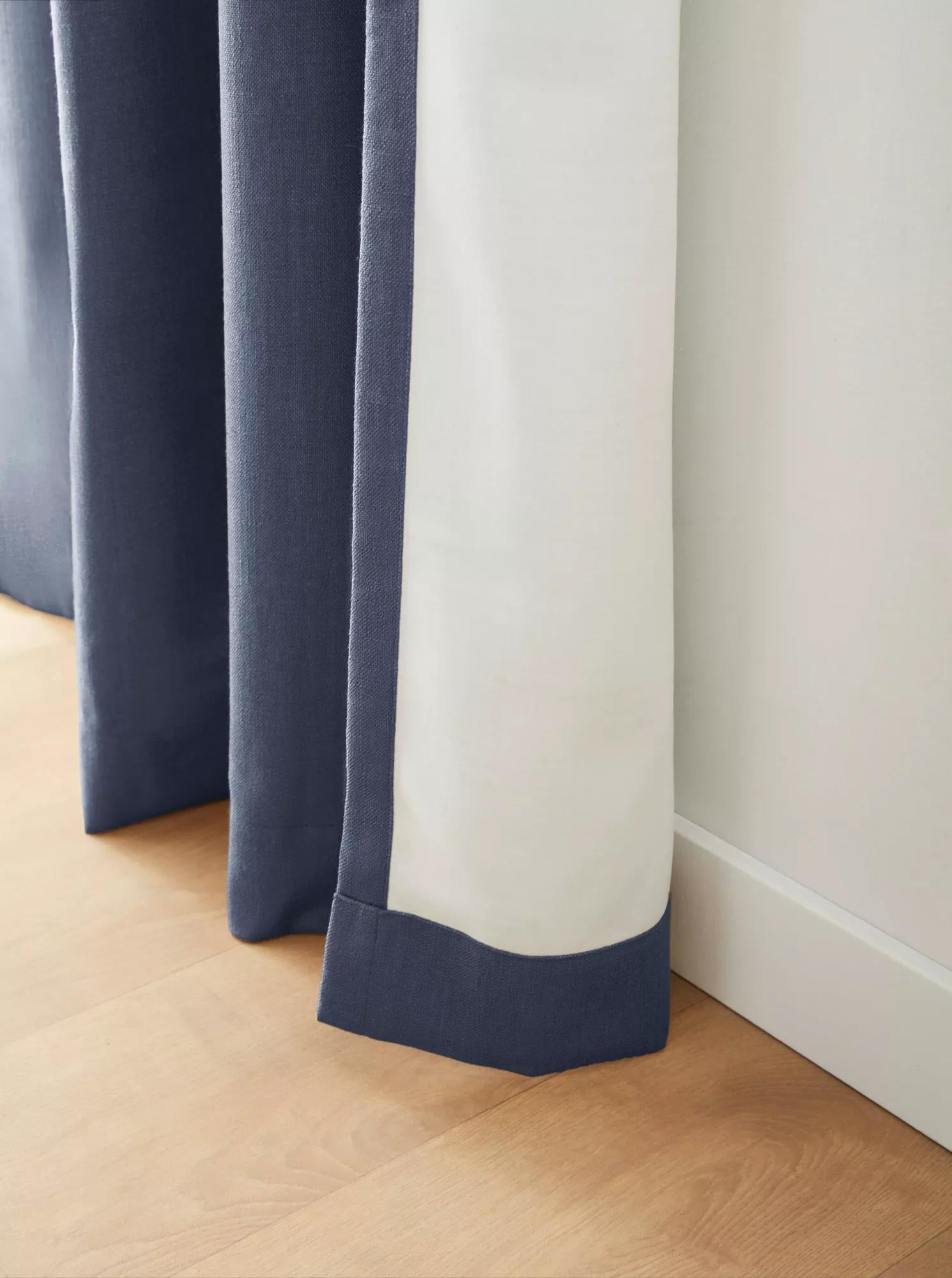 Indigo Taha Rod Pocket Back Tab Blackout Curtain