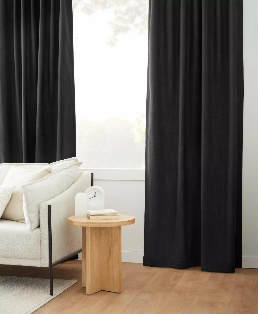 Black Taha Rod Pocket Back Tab Blackout Curtain