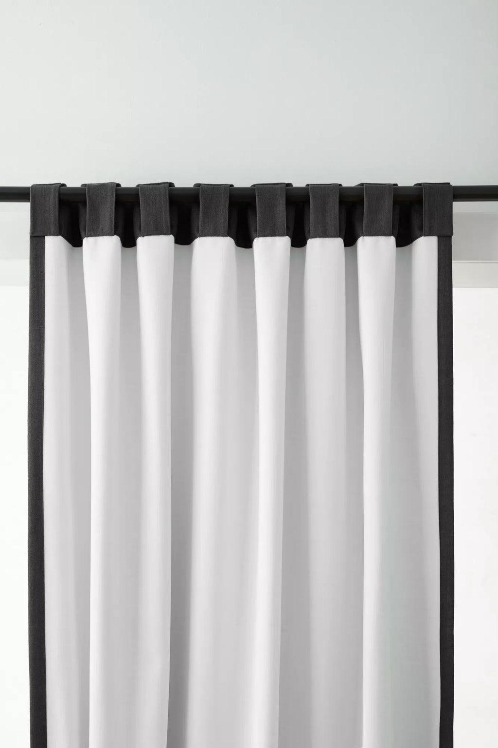 Black Taha Rod Pocket Back Tab Blackout Curtain
