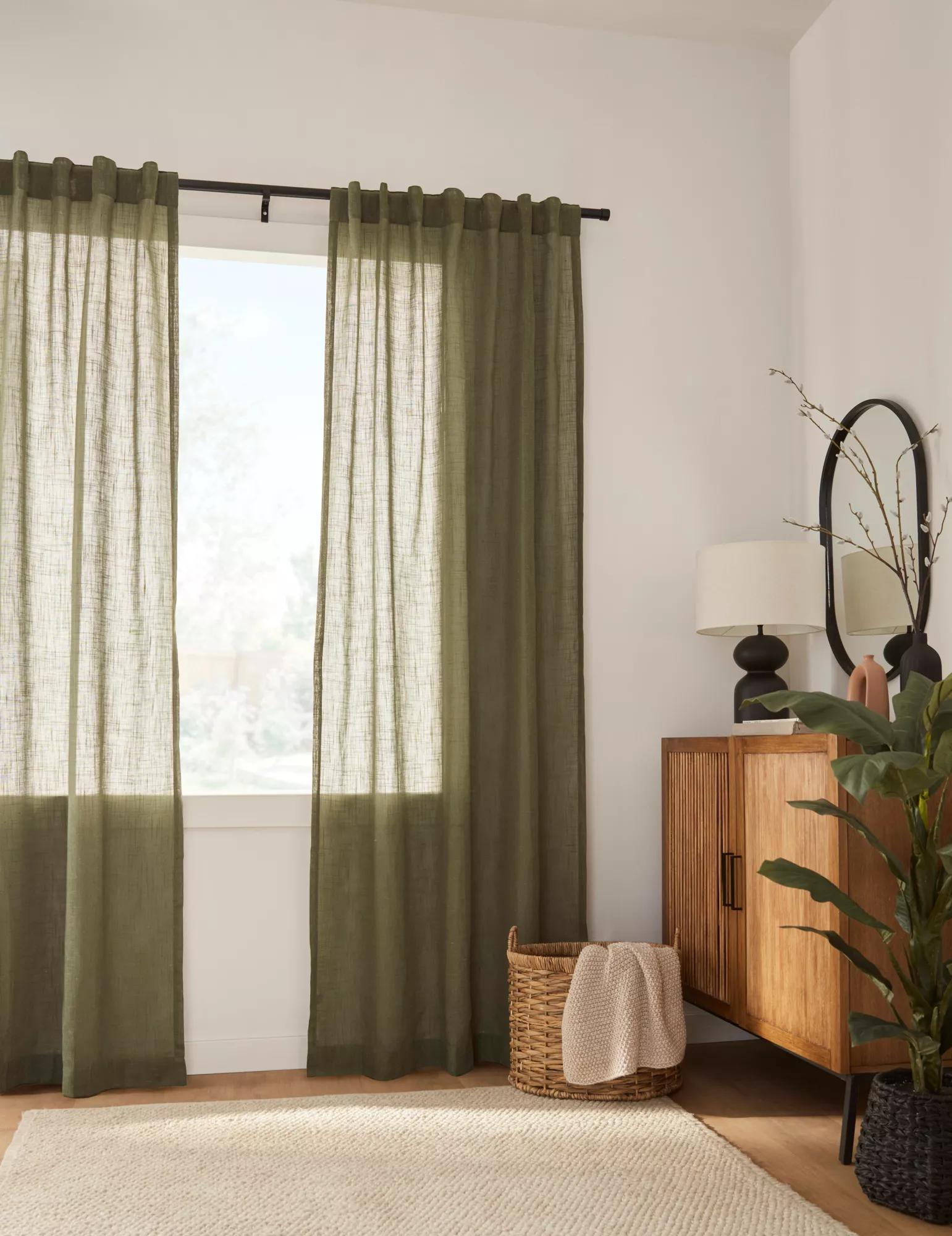 Taza Back-Tab/Rod-Pocket Curtain