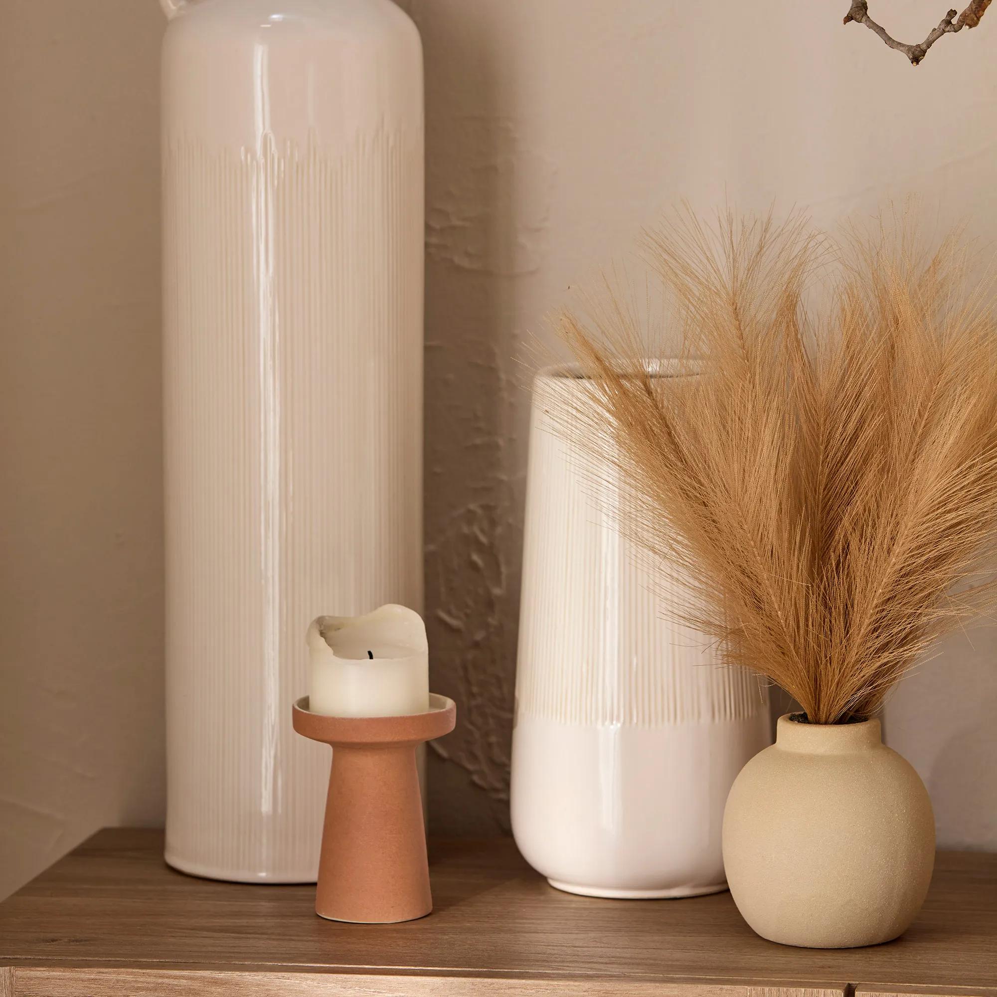 Artificial Reed Grass in Ceramic Pot