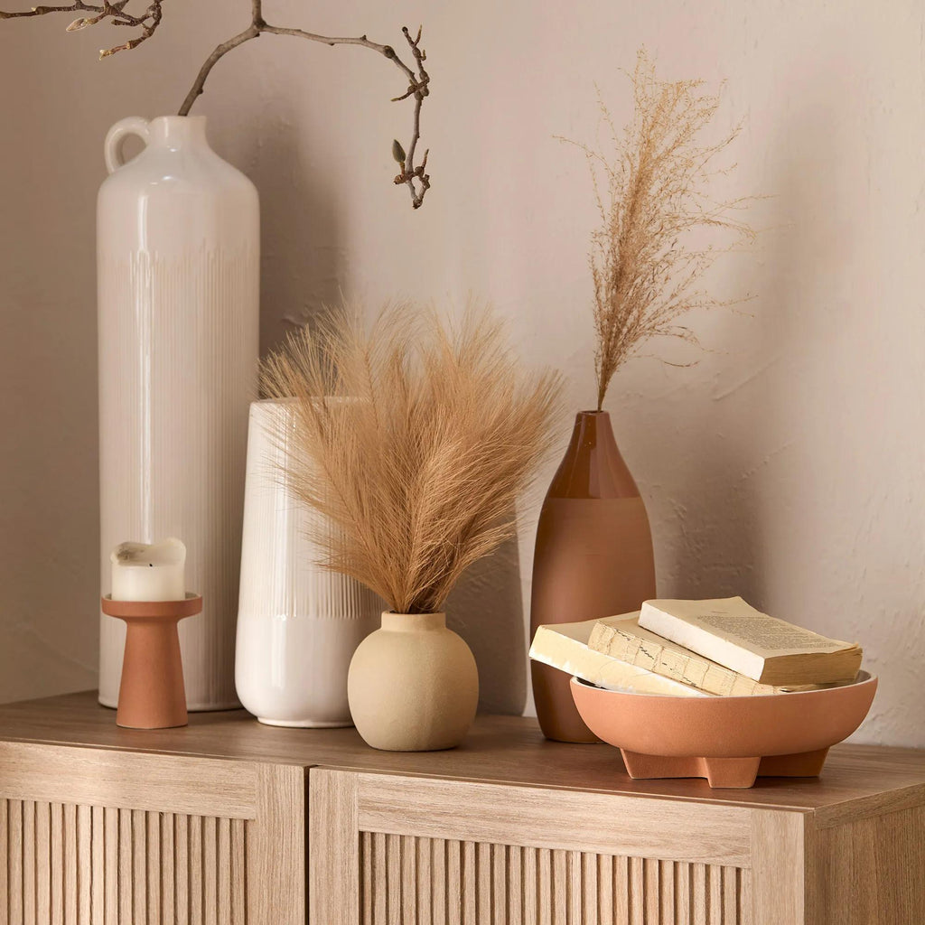 Artificial Reed Grass in Ceramic Pot