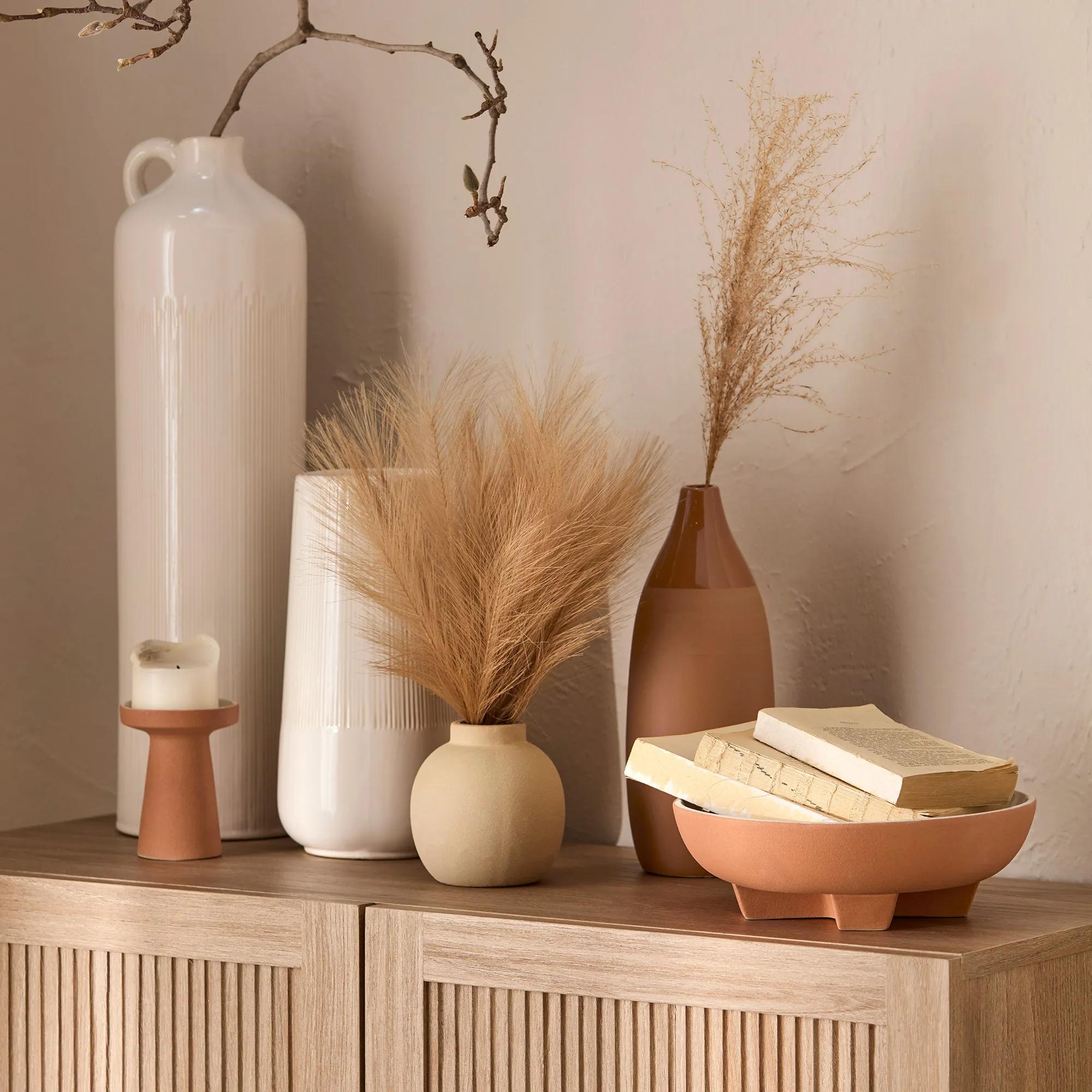 Artificial Reed Grass in Ceramic Pot