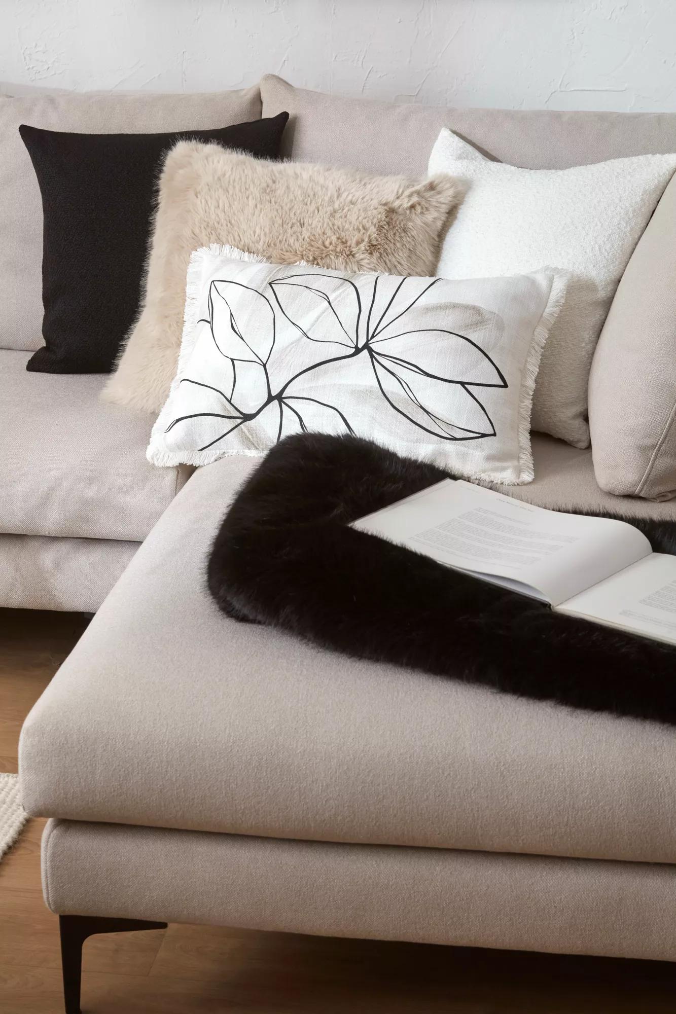 Black Logan Faux Fur Throw