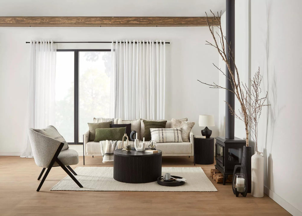 Black Wood Floor Vase