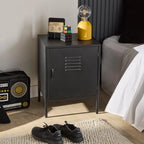 Black Metal Locker Side Table