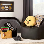Black Canvas Bean Bag