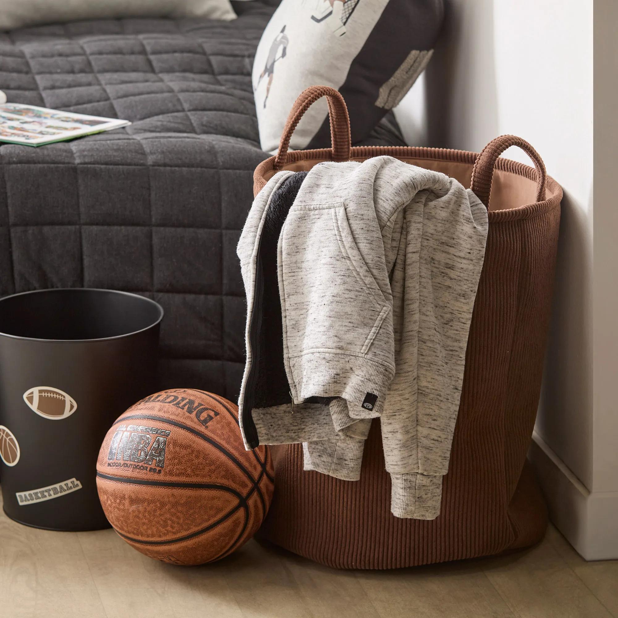 Brown Corduroy Hamper