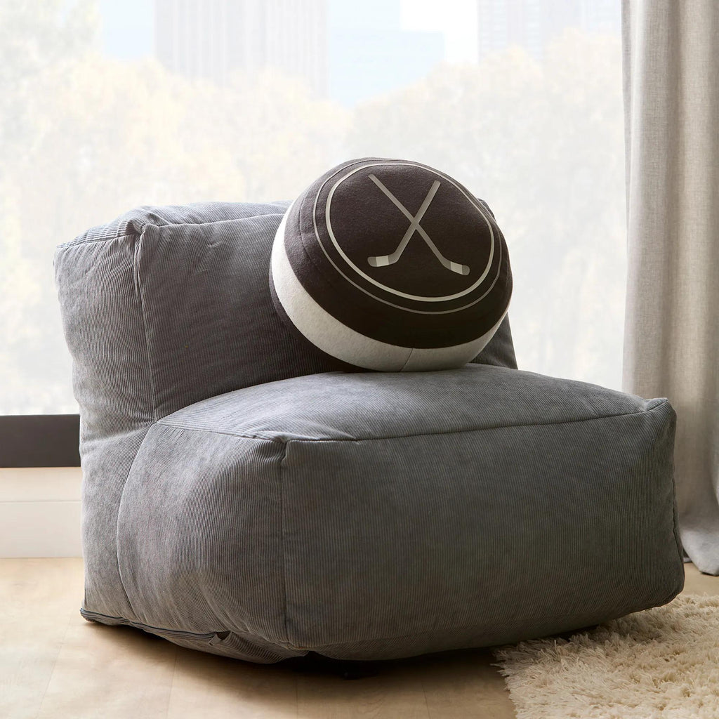 Shaped Cushion with Hockey Sticks