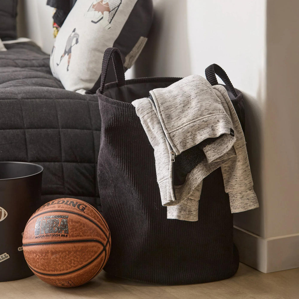 Brown Corduroy Hamper