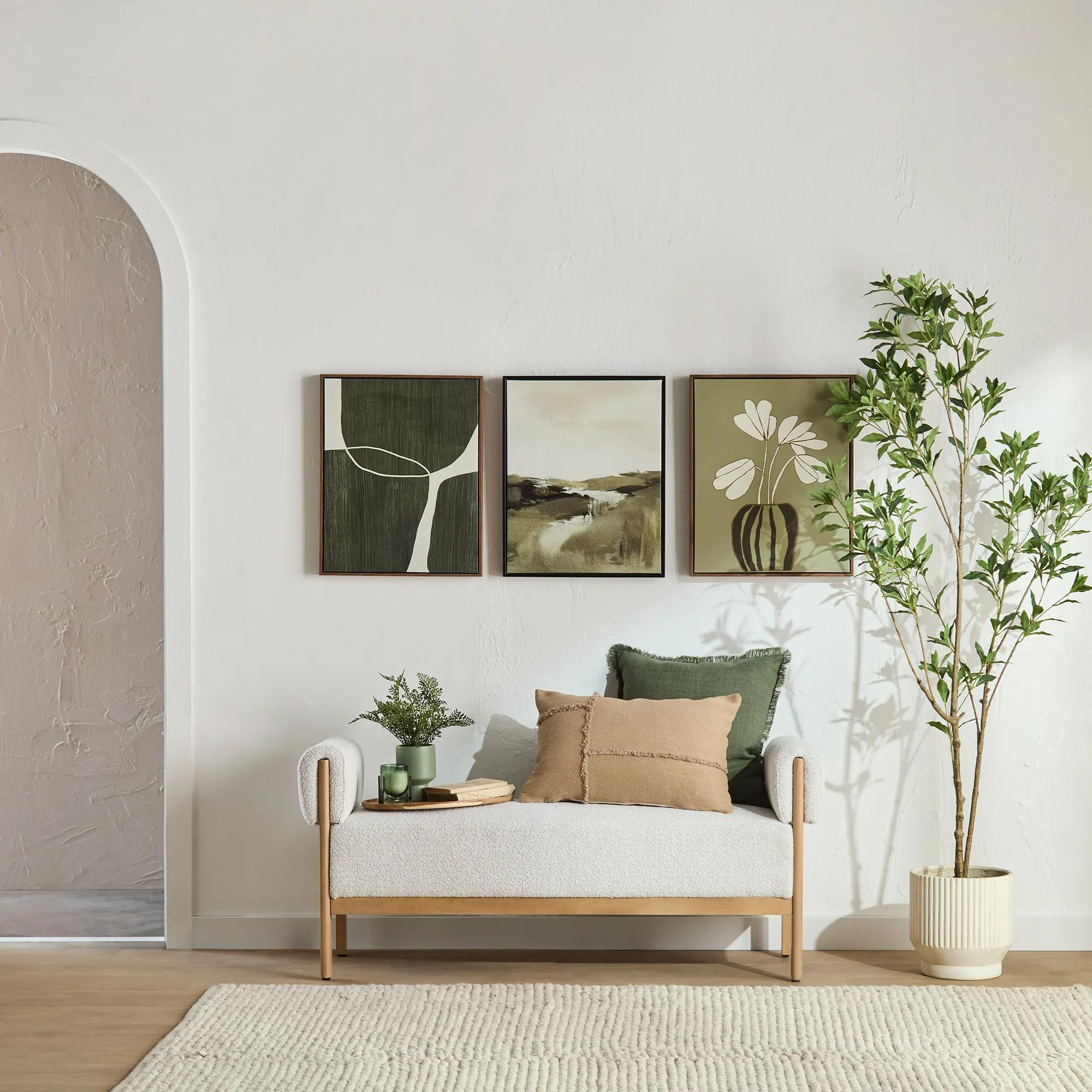 Green Abstract Framed Art