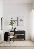 Black Veneer 3-Drawer Console